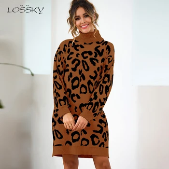 Lossky Sweaters Women Leopard Print Long Warm Knitted Turtleneck Pullovers 2019 Autumn Winter Ladies Tunic Clothing High Quality
Lossky Sweaters Women Leopard Print Long Warm Knitted Turtleneck Pullovers 2019 Autumn Winter Ladies Tunic Clothing High Quality