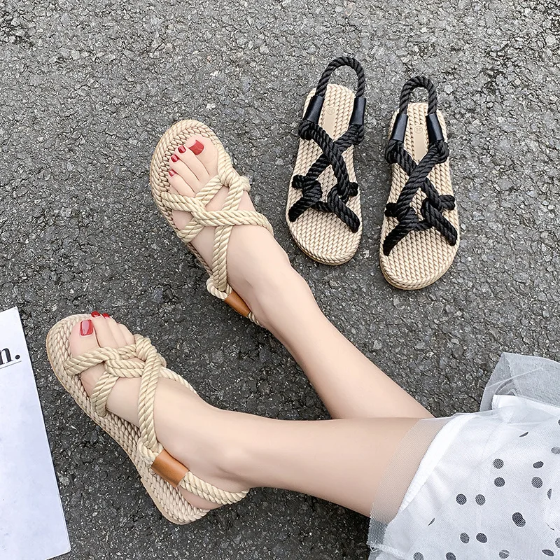Handmade Strings Sandals 2019 Summer New Style Open Toe Flat Cross Belt Versatile Outer Wear WOMEN'S Sandals Large Size 40
Handmade Strings Sandals 2019 Summer New Style Open Toe Flat Cross Belt Versatile Outer Wear WOMEN'S Sandals Large Size 40