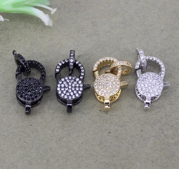 5pcs Metal Copper Lobster Clasps Paved CZ For Making Jewelry 
5pcs Metal Copper Lobster Clasps Paved CZ For Making Jewelry