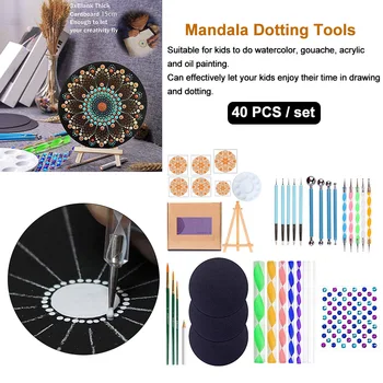 40pcs Parent Child Drawing Coloring Kids Adults Painting Mandala Dotting Tools Set Art Supplies With Pen Drafting DIY Home
40pcs Parent Child Drawing Coloring Kids Adults Painting Mandala Dotting Tools Set Art Supplies With Pen Drafting DIY Home