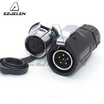 XHP20, IP67 Waterproof Connector 6pin For Industry Electric Circular Connector Male Plug Panel Mount Female Socket AC/DC
XHP20, IP67 Waterproof Connector 6pin For Industry Electric Circular Connector Male Plug Panel Mount Female Socket AC/DC