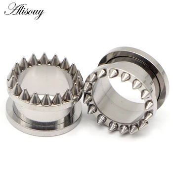 Alisouy Pair Screw Fit Stainless Steel Flesh Ear Tunnels Plugs Gauges Earrings - Spikes body piercing jewelry
Alisouy Pair Screw Fit Stainless Steel Flesh Ear Tunnels Plugs Gauges Earrings - Spikes body piercing jewelry