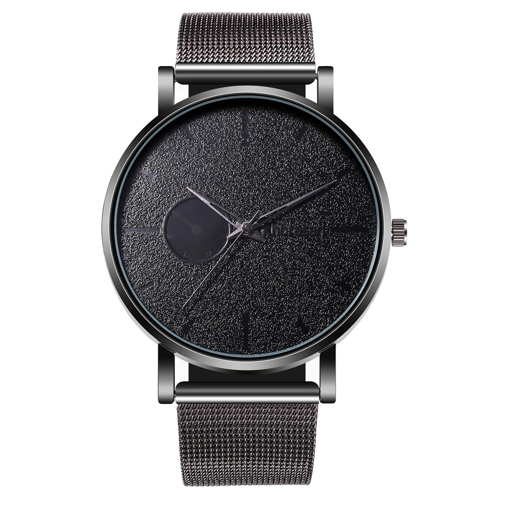quartz watch men casual mesh steel sport watch relogio masculino