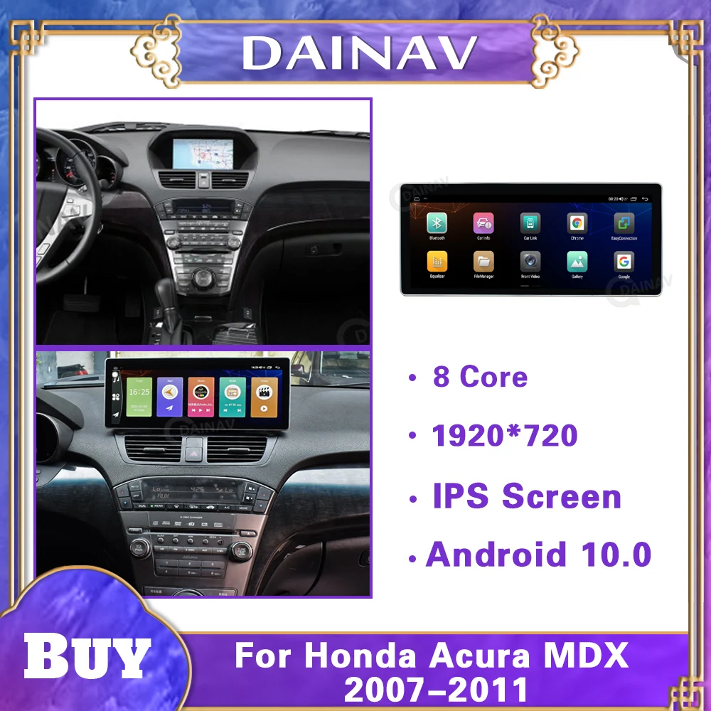 Автомагнитола на Android 10 0 для Honda Acura MDX 2007-2011 автомагнитола 2 Din мультимедийный