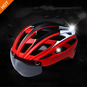 

Mountain bike riding helmet with goggles men and women are equipped with half helmet safety helmet summer