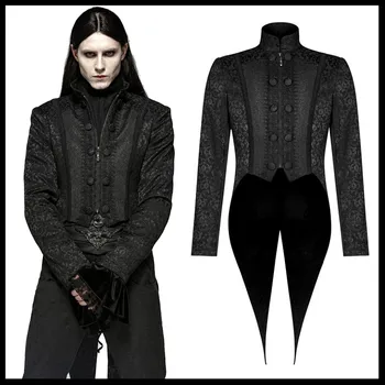 PUNK RAVE Men Gothic Victoria Retro Jacquard Dovetail jacket Coat Evening Party Gentleman Jacket Stage Perform Costume
PUNK RAVE Men Gothic Victoria Retro Jacquard Dovetail jacket Coat Evening Party Gentleman Jacket Stage Perform Costume