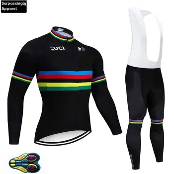 2019 Newest Pro UCI Black Team Cycling Sets 20D Bike Clothing Bicycle Wear Autumn/Spring Long Sleeve Cycling Jerseys Sets
2019 Newest Pro UCI Black Team Cycling Sets 20D Bike Clothing Bicycle Wear Autumn/Spring Long Sleeve Cycling Jerseys Sets
