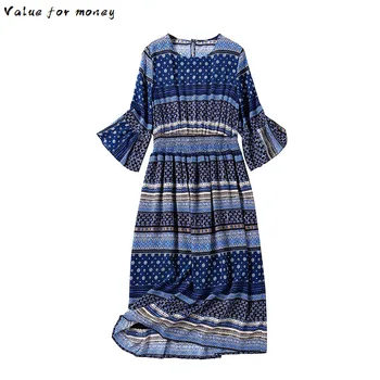 Dress Summer Women Real Silk Vintage Women Dresses Print Midi Party Dress Elegant Beach Dress Vestido Mujer P8149 YY2550
Dress Summer Women Real Silk Vintage Women Dresses Print Midi Party Dress Elegant Beach Dress Vestido Mujer P8149 YY2550