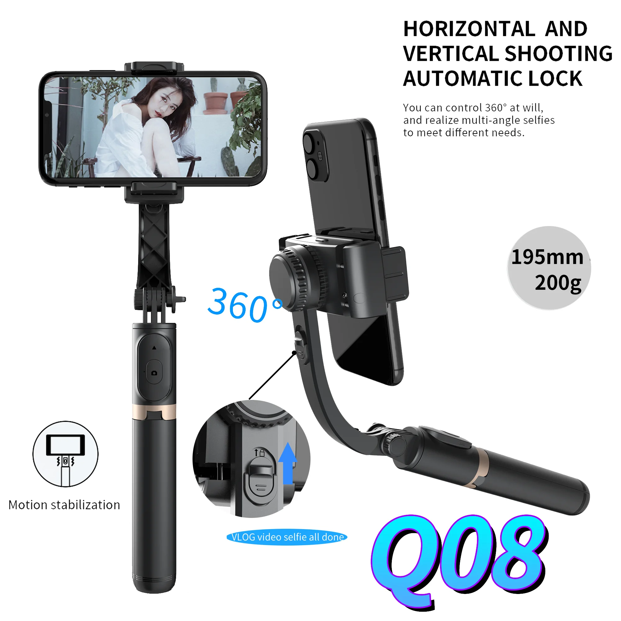 Handheld Eliminate Shake Gimbal Stabilizer for Phone Action Camera Selfie Stick Tripod Smartphone Gopro Vlog Record | Электроника