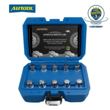 AUTOOL Anti Theft Wheel Lock Lug Nuts Set Automotive Wheel Screws Removal Key Socket Kit Compatible for BMW 10pcs
AUTOOL Anti Theft Wheel Lock Lug Nuts Set Automotive Wheel Screws Removal Key Socket Kit Compatible for BMW 10pcs