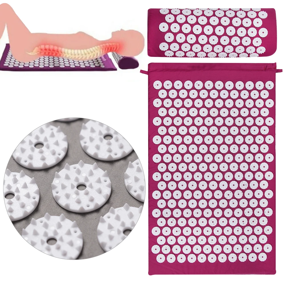 Stress Relieving Acupressure Massage Mat and Pillow set to Relieve Back and neck Pain with Spike available in multi color 4 Stress Relieving Acupressure Massage Mat and Pillow set to Relieve Back and neck Pain with Spike available in multi color 9