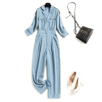 Rompers Womens Jumpsuit Fall 2020 Women Clothing Safari Style Solid Pockets Casual Jumpsuit Women Korean Fashion Clothing
Rompers Womens Jumpsuit Fall 2020 Women Clothing Safari Style Solid Pockets Casual Jumpsuit Women Korean Fashion Clothing