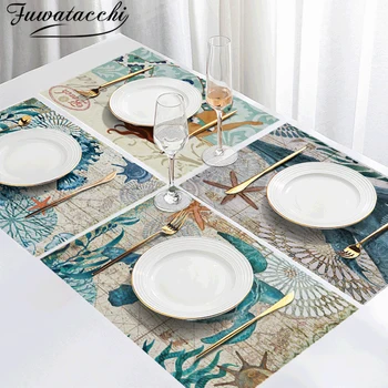 Fuwatacchi Kitchen Table Mats Cotton Linen Table Napkin Drink Coasters Marine Sea Turtle Octopus Pattern Decorative Placemats
Fuwatacchi Kitchen Table Mats Cotton Linen Table Napkin Drink Coasters Marine Sea Turtle Octopus Pattern Decorative Placemats