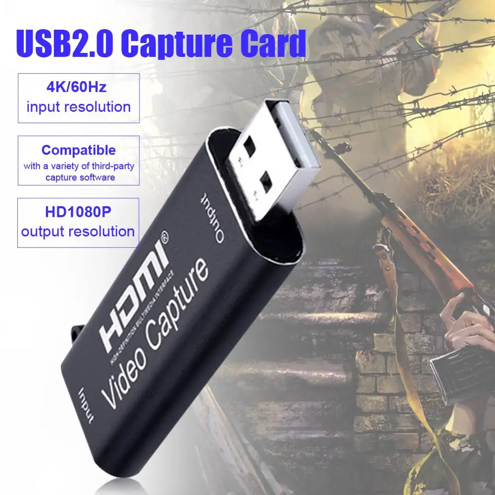 New Mini Video Capture Card USB 2.0 HDMI Video Grabber Record Box fr PS4 Game DVD Camcorder HD Camera Recording Live Streaming
New Mini Video Capture Card USB 2.0 HDMI Video Grabber Record Box fr PS4 Game DVD Camcorder HD Camera Recording Live Streaming