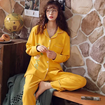 Pajamas Women's Spring And Autumn Summer Pure Cotton Long Sleeve Knit Korean-style Sweet-Outer Wear Tracksuit Two-Piece Set Thin
Pajamas Women's Spring And Autumn Summer Pure Cotton Long Sleeve Knit Korean-style Sweet-Outer Wear Tracksuit Two-Piece Set Thin