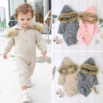 One Piece Winter Baby Girl Boy Clothes Knitted Long Sleeve Hooded Romper Long Sleeve Jumpsuit Outfits
One Piece Winter Baby Girl Boy Clothes Knitted Long Sleeve Hooded Romper Long Sleeve Jumpsuit Outfits