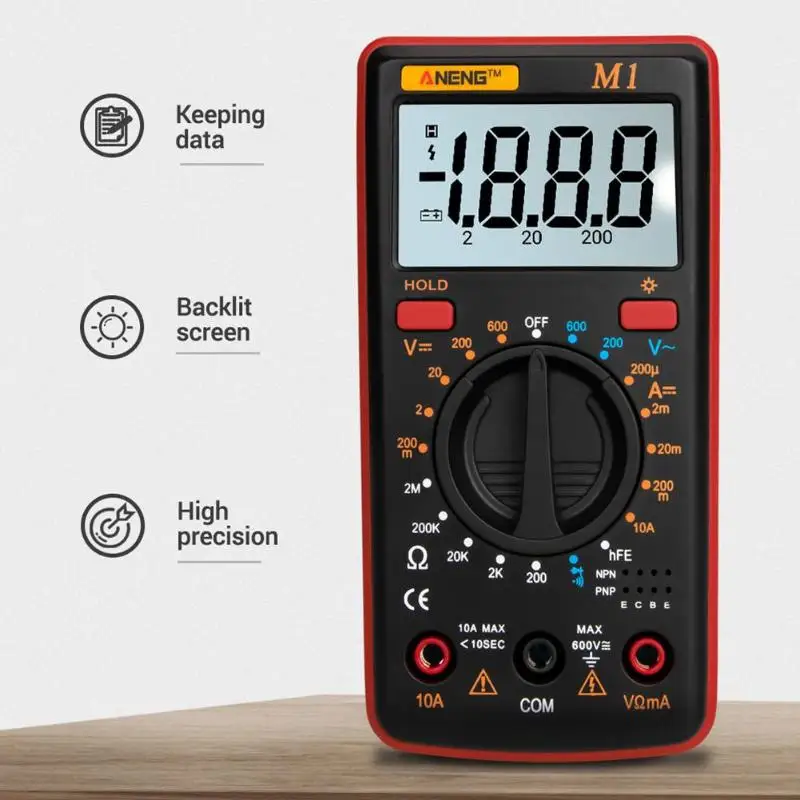Digital Multimeter M1 Portable Multimeters analyzer Handheld Tester Intelligent Digital Multimetro With Test Lead Lcd Display
Digital Multimeter M1 Portable Multimeters analyzer Handheld Tester Intelligent Digital Multimetro With Test Lead Lcd Display