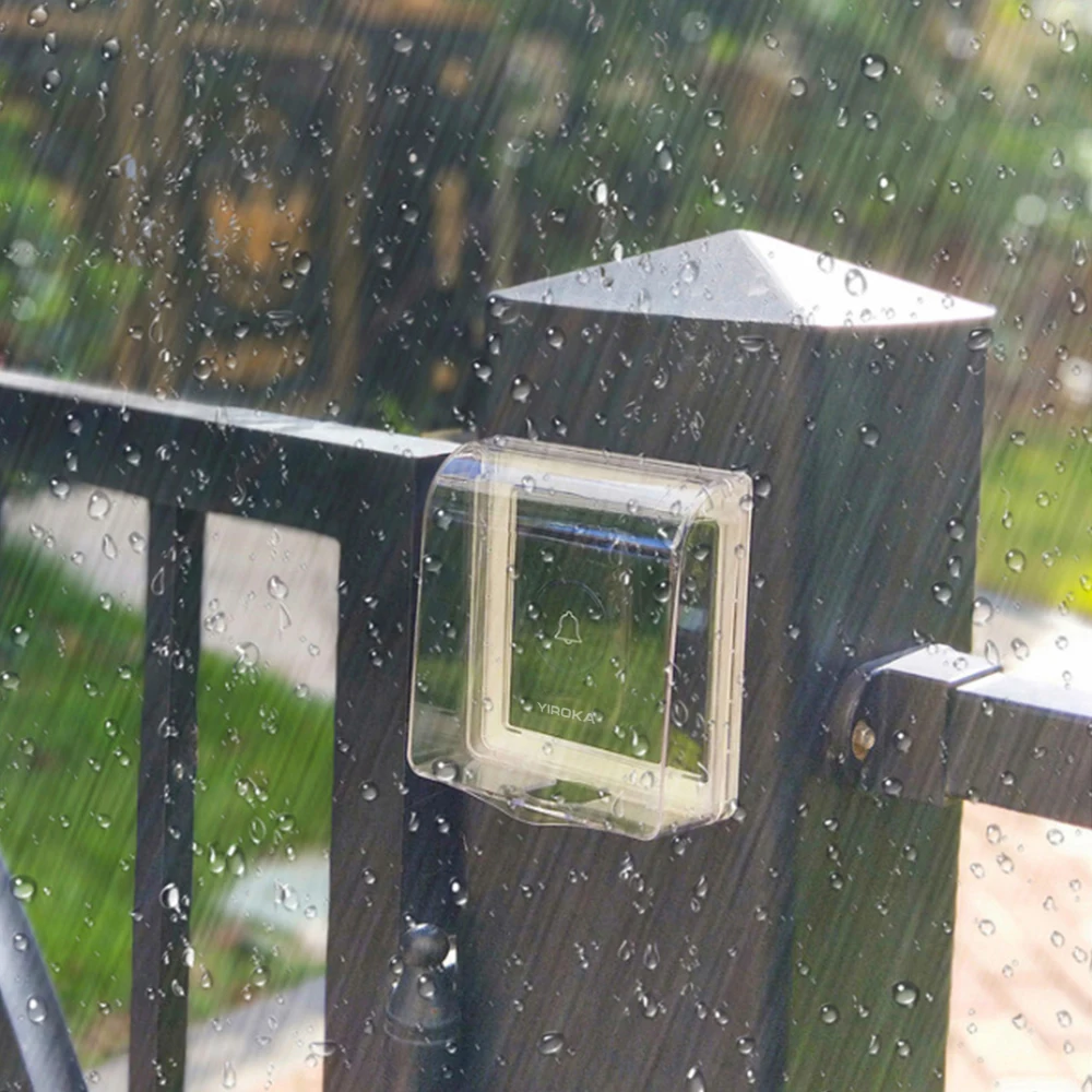 Heavy Rain Universal Protective Cover Door Bell Waterproof Cover For Wireless DoorBell Chime With Launcher Screw Double-side Tap
Heavy Rain Universal Protective Cover Door Bell Waterproof Cover For Wireless DoorBell Chime With Launcher Screw Double-side Tap