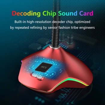 Desktop condenser microphone live call microphone gaming microphone RGB computer microphone 3.5mm jack connection / USB connecti
Desktop condenser microphone live call microphone gaming microphone RGB computer microphone 3.5mm jack connection / USB connecti