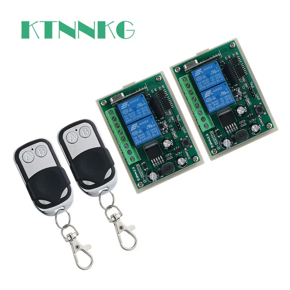 DC12V 2CH RF Wireless Remote Control Switch 2-Button Transmitter + Receiver 433MHz Suitable for garage, access control
DC12V 2CH RF Wireless Remote Control Switch 2-Button Transmitter + Receiver 433MHz Suitable for garage, access control