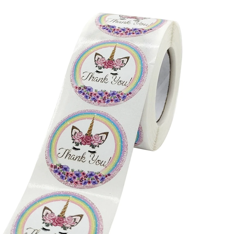 500pcs Per Roll Round Unicorn Flower Thank You Sticker Gift Packaging Decoration Stationery Sticker
500pcs Per Roll Round Unicorn Flower Thank You Sticker Gift Packaging Decoration Stationery Sticker