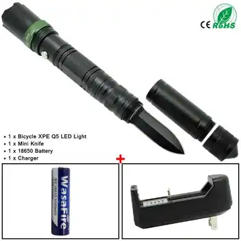 WasaFire Powerful Zoomable Led Flashlight with Knife Blade XPE Q5 3 Modes Self Defense Torch Waterproof 18650 Tactical Lanterna
WasaFire Powerful Zoomable Led Flashlight with Knife Blade XPE Q5 3 Modes Self Defense Torch Waterproof 18650 Tactical Lanterna