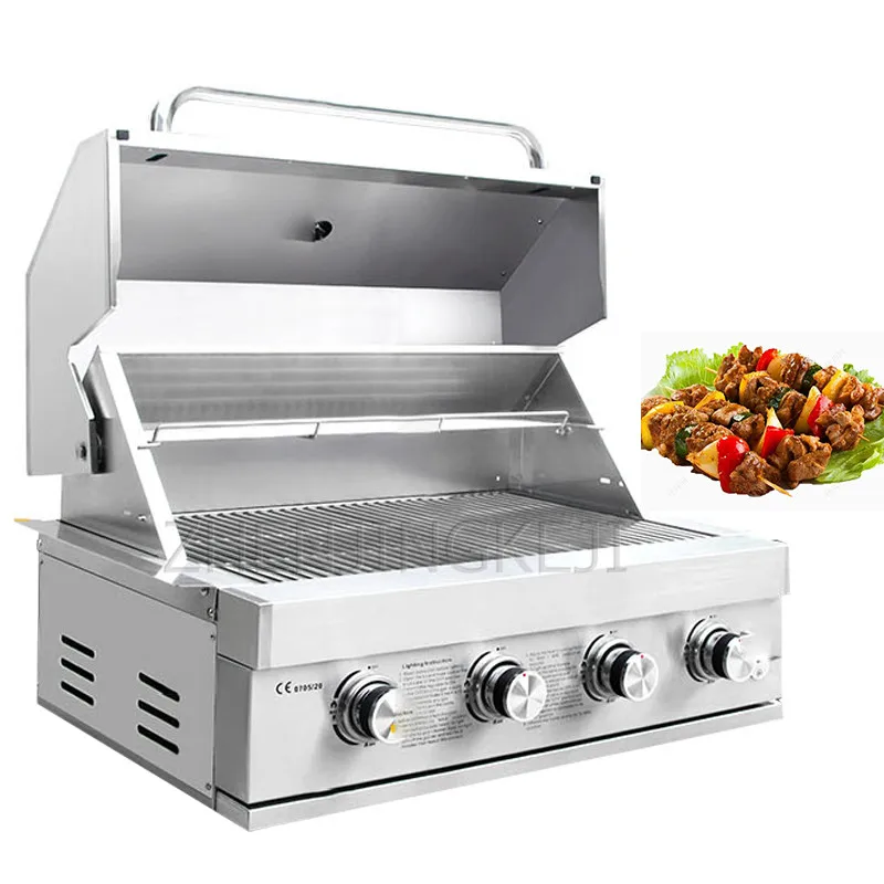 Outdoor Stainless Steel Barbecue Furnace Villa Gas Charcoal Dual Purpose Barbecue Stove Liquefied Home Embedded Burn Grilled 
Outdoor Stainless Steel Barbecue Furnace Villa Gas Charcoal Dual Purpose Barbecue Stove Liquefied Home Embedded Burn Grilled