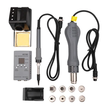 New 2-in-1 MCU Rework Soldering Station Constant Temperature Digital Anti-static Hot Air soldering station with Soldering Iron K
New 2-in-1 MCU Rework Soldering Station Constant Temperature Digital Anti-static Hot Air soldering station with Soldering Iron K