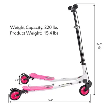 13.4-inch Pedal Scooter For Kids Front Mudguard Foldable Children's Swing Scooter 125mm Wheel Push Drift With Adjustable Handle
13.4-inch Pedal Scooter For Kids Front Mudguard Foldable Children's Swing Scooter 125mm Wheel Push Drift With Adjustable Handle