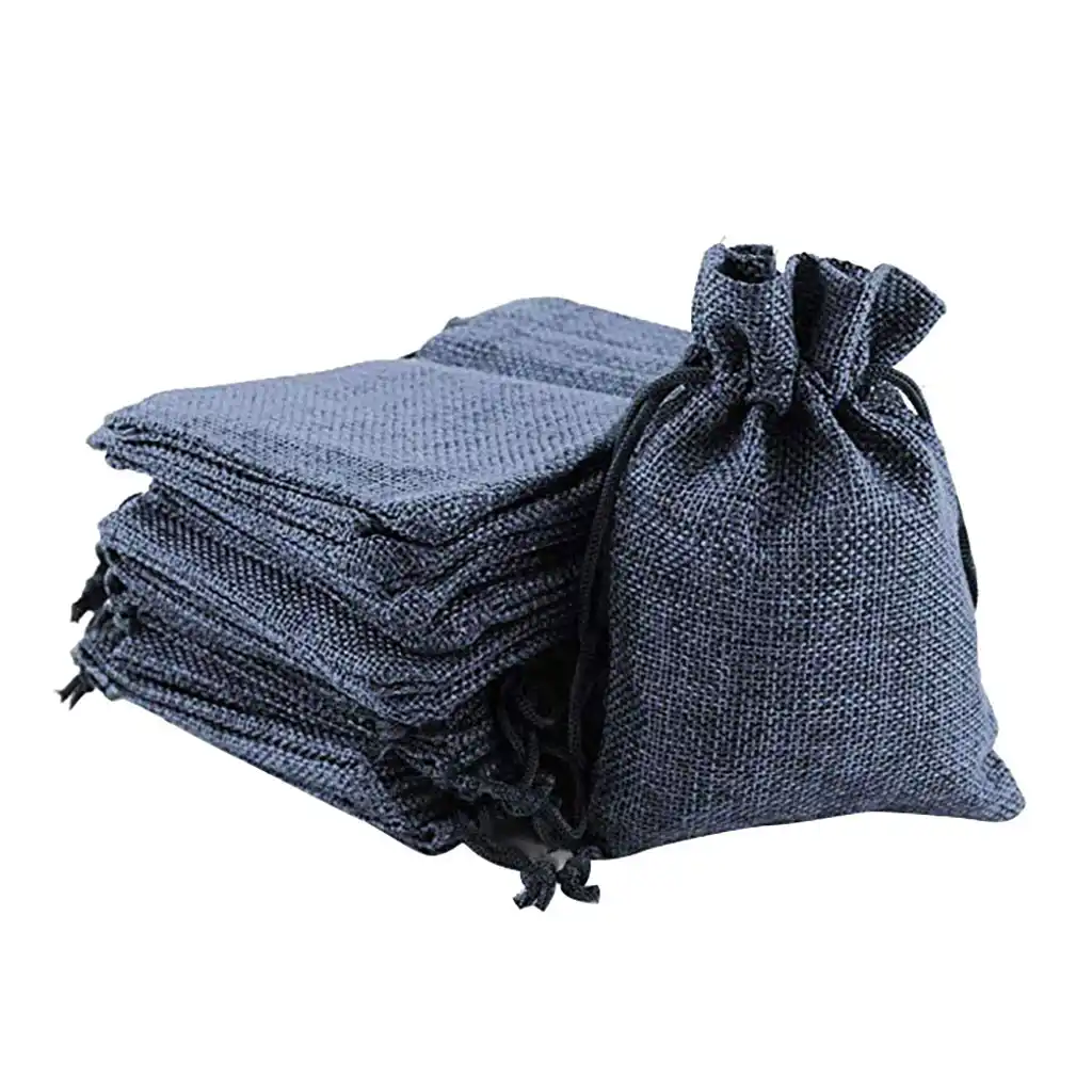 50pcs drawstring bags sachet jute bag for gift pocket pouch