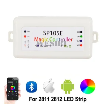 

DC5-24V 2048 Pixels SP105E Magic Controller 4.0 Bluetooth APP Controller WS2801 WS2811 WS2812B SK6812 LDP8806 APA102 LED Strip