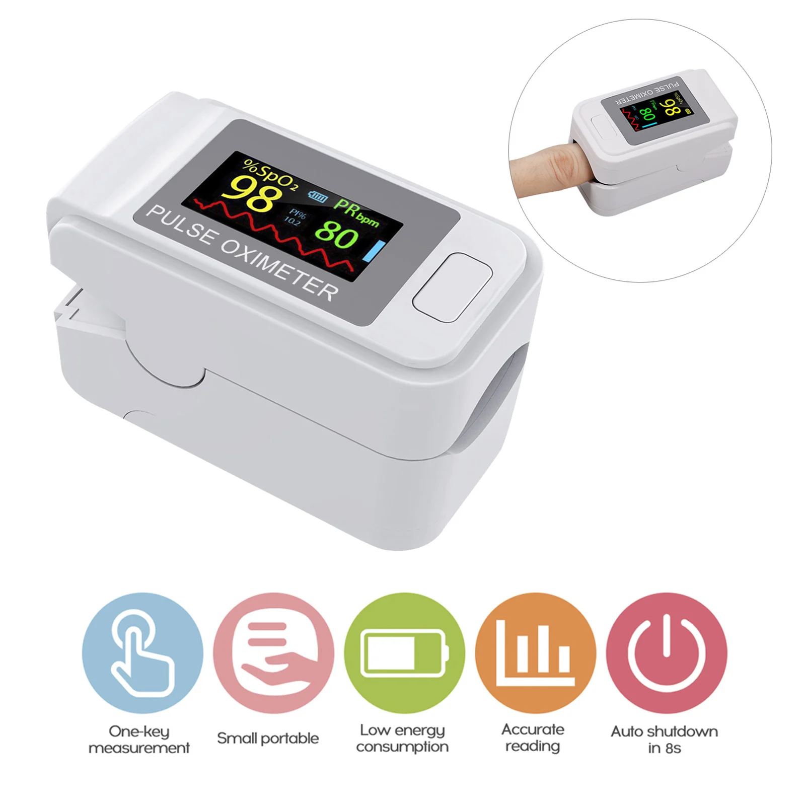 Digital Fingertip Pulse Oximeter Blood Oxygen Sensor Saturation LCD Mini SpO2 Monitor Pulse Rate Measurement Meter for Home
Digital Fingertip Pulse Oximeter Blood Oxygen Sensor Saturation LCD Mini SpO2 Monitor Pulse Rate Measurement Meter for Home