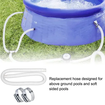 Liquid change hose with 2PC fixed clamp Above Ground Accessory Pool Pump Replacement Hose inside diameter 1.25inch 1.5M long
Liquid change hose with 2PC fixed clamp Above Ground Accessory Pool Pump Replacement Hose inside diameter 1.25inch 1.5M long