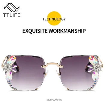 TLIFE Oversized Sunglasses Women 2020 Vintage Square Glasses Rimless Rhinestone Sunglasses Shades For Women Summer Oculos
TLIFE Oversized Sunglasses Women 2020 Vintage Square Glasses Rimless Rhinestone Sunglasses Shades For Women Summer Oculos
