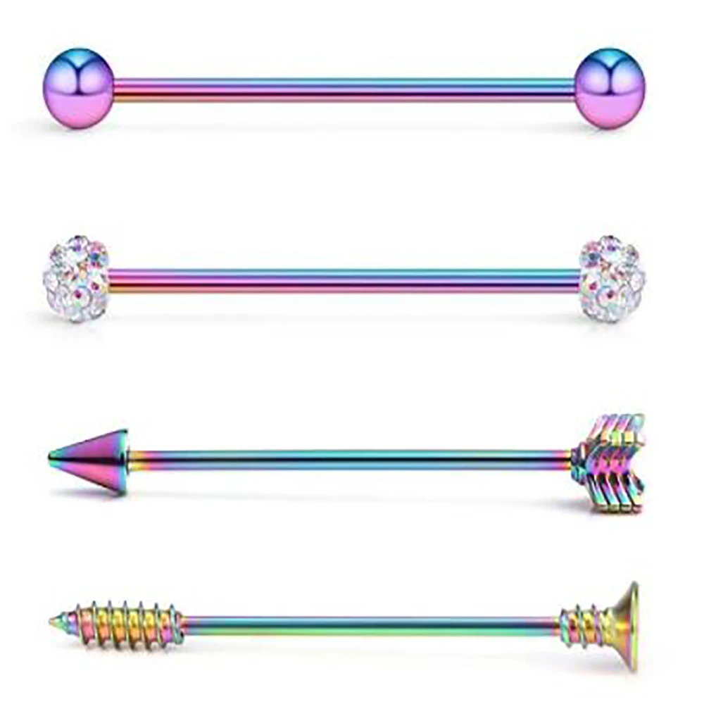 TIANCIFBYJS 4-10pcs/set Stainless 14G Industrial Barbell Cartilage Earrings Tragus Helix Ear Stud Body Piercing Jewelry 4-12pcs
TIANCIFBYJS 4-10pcs/set Stainless 14G Industrial Barbell Cartilage Earrings Tragus Helix Ear Stud Body Piercing Jewelry 4-12pcs