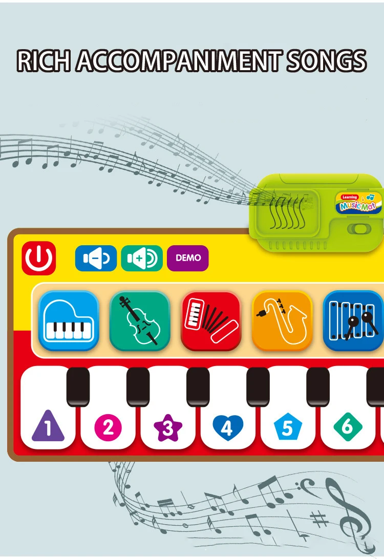 Generic 3 Types Multifunction Musical Instruments Mat Keyboard Best