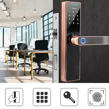 Electronic Smart Fingerprint Password IC Card Unlock Double Tongue Door Lock Touch Screen with Key
Electronic Smart Fingerprint Password IC Card Unlock Double Tongue Door Lock Touch Screen with Key
