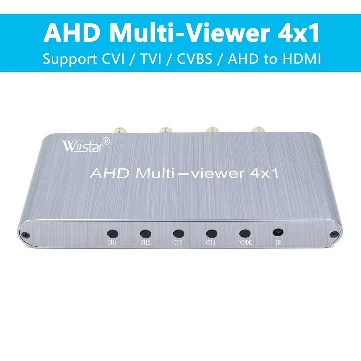 AHD 4 × 1 Мульти-Просмотр адаптер переключатель сплиттер 4 AHD в 1 HDMI-выход Поддержка 1080P @ 60 Гц для мониторинга транспортных средств
AHD 4 × 1 Мульти-Просмотр адаптер переключатель сплиттер 4 AHD в 1 HDMI-выход Поддержка 1080P @ 60 Гц для мониторинга транспортных средств