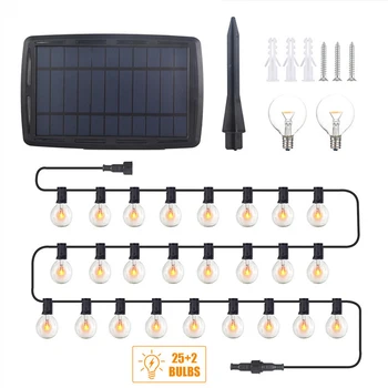 Fairy Light String Solar Garland Edison Bulb G40 LED Glass Lights Waterproof for Outdoor Indoor Lighting
Fairy Light String Solar Garland Edison Bulb G40 LED Glass Lights Waterproof for Outdoor Indoor Lighting