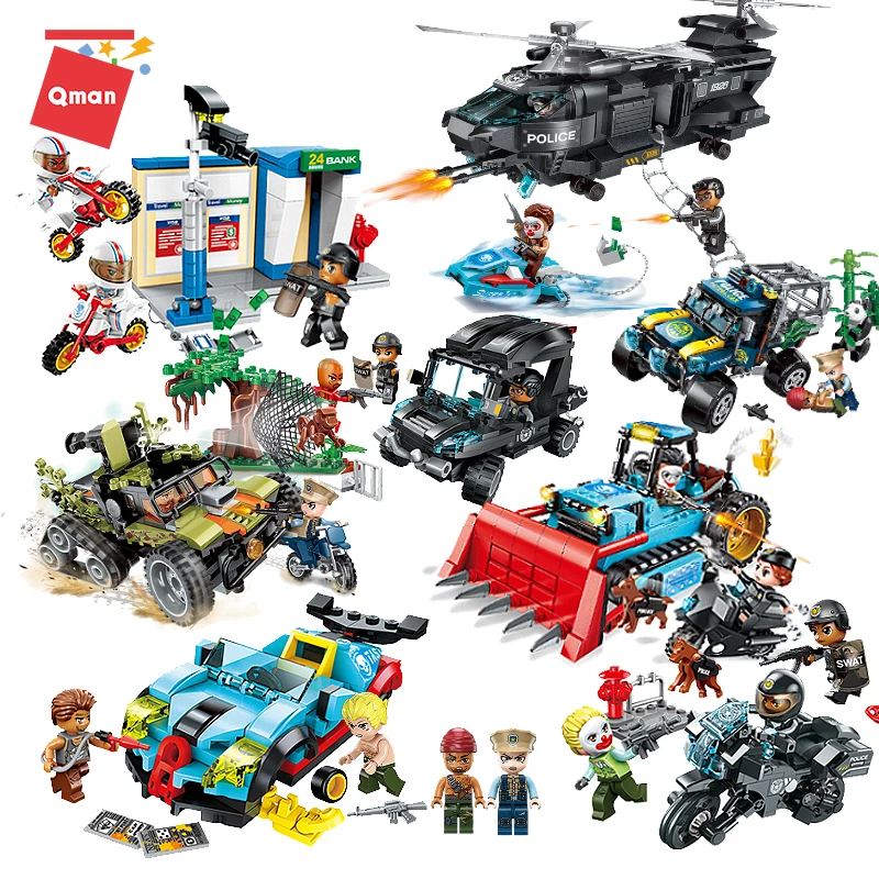 QMAN Friends Building Block set City Police Bulldozer Construction vehicle Hunting Spirit Monkey Model Bricks Toys For Children
QMAN Friends Building Block set City Police Bulldozer Construction vehicle Hunting Spirit Monkey Model Bricks Toys For Children