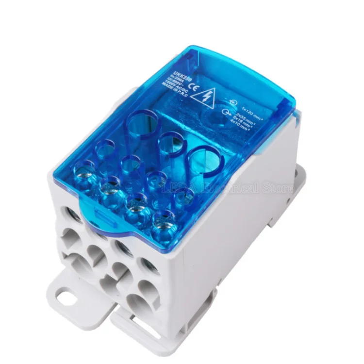 1Pcs UKK80A UKK125A UKK160A UKK250A UKK400A UKK500A Terminal Block 1 in many Out Din Rail distribution Box
1Pcs UKK80A UKK125A UKK160A UKK250A UKK400A UKK500A Terminal Block 1 in many Out Din Rail distribution Box