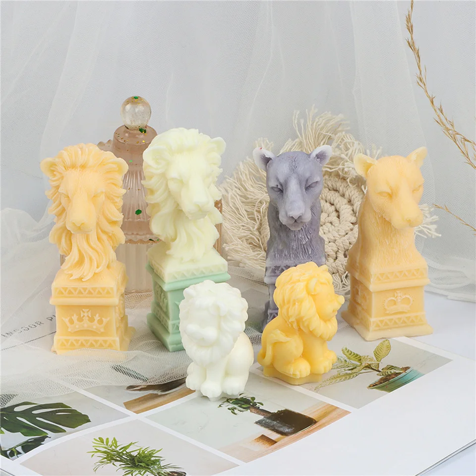Lion King Silicone Candle Soap Molds Geometric Animal Simulation Mould Aroma Plaster Resin Fondant Baking Cartoon Polymer Clay
Lion King Silicone Candle Soap Molds Geometric Animal Simulation Mould Aroma Plaster Resin Fondant Baking Cartoon Polymer Clay