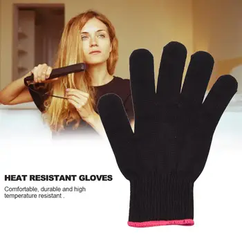 

Thermal Gloves Cotton Non-slip Comfortable Heat Resistant Gloves for Hair Curlers Full Finger Gloves Buttons