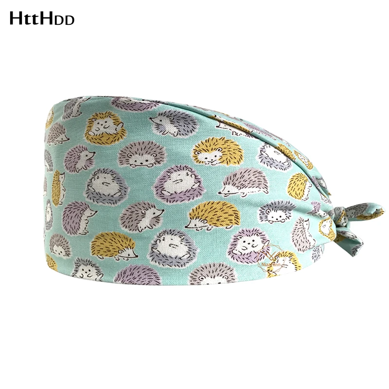 Wholesale Breathable Cartoon Hedgehog printing hat adjustable beauty salon laboratory pet shop scrub caps/hat Clean Dust hat-h22
Wholesale Breathable Cartoon Hedgehog printing hat adjustable beauty salon laboratory pet shop scrub caps/hat Clean Dust hat-h22