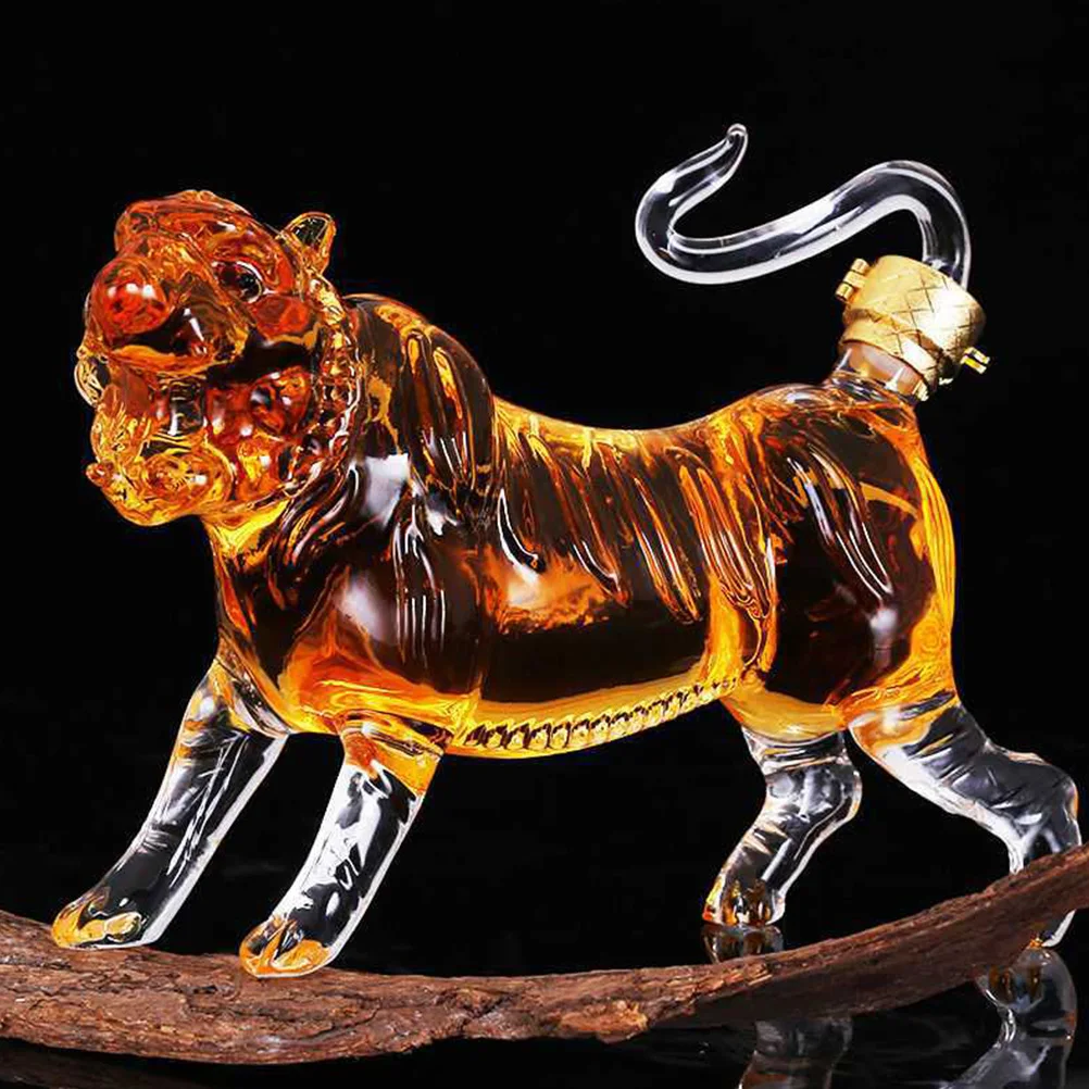 1Pc Ginseng Wine Bottle Stylish Tiger for Liquor Vodka Whiskey | Дом и сад