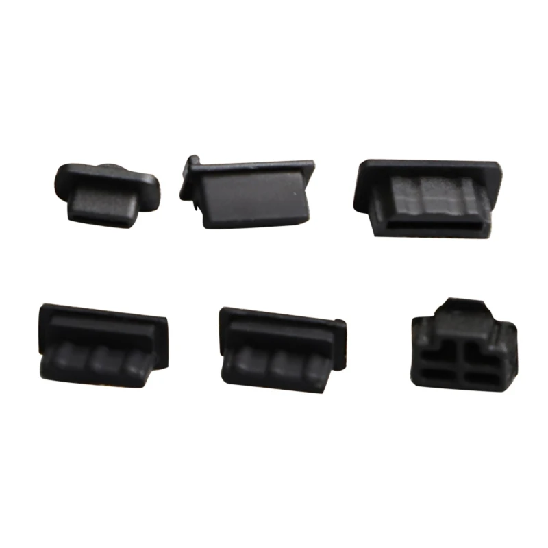 6pcs Black Silicone Dust Plugs Set USB HDM Interface Anti-dust Cover Dustproof Plug for PS5 Game Console Accessories Parts
6pcs Black Silicone Dust Plugs Set USB HDM Interface Anti-dust Cover Dustproof Plug for PS5 Game Console Accessories Parts