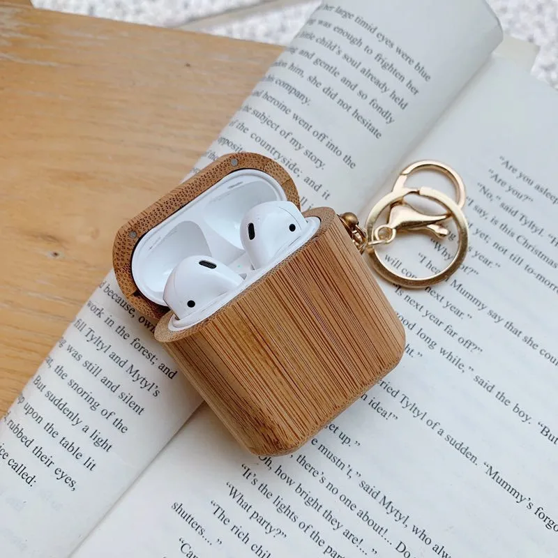 New for Airpods Case Protective Solid Wood Bamboo Shockproof Cover Case Funda for Airpods Charging Box Case Keychain
New for Airpods Case Protective Solid Wood Bamboo Shockproof Cover Case Funda for Airpods Charging Box Case Keychain