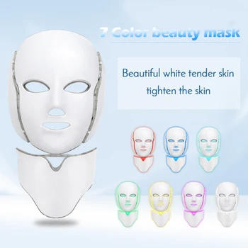 7 Colors Led Facial Mask with Neck Skin Rejuvenation Tighten Acne Anti Wrinkle Beauty Treatment Korean Photon Therapy Spa Home
7 Colors Led Facial Mask with Neck Skin Rejuvenation Tighten Acne Anti Wrinkle Beauty Treatment Korean Photon Therapy Spa Home