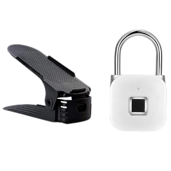 10 Pcs Shoe Slots Organizer Adjustable Double Deck Shoe Rack & 1 Set USB Rechargeable Fingerprint Padlock Door Lock
10 Pcs Shoe Slots Organizer Adjustable Double Deck Shoe Rack & 1 Set USB Rechargeable Fingerprint Padlock Door Lock