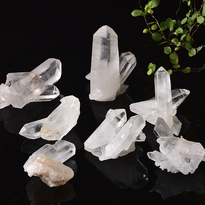100% Natural White Crystal Cluster Irregular Quartz Healing Stones Reiki Stones Crystal Point Specimen Home Decor Raw Crystals